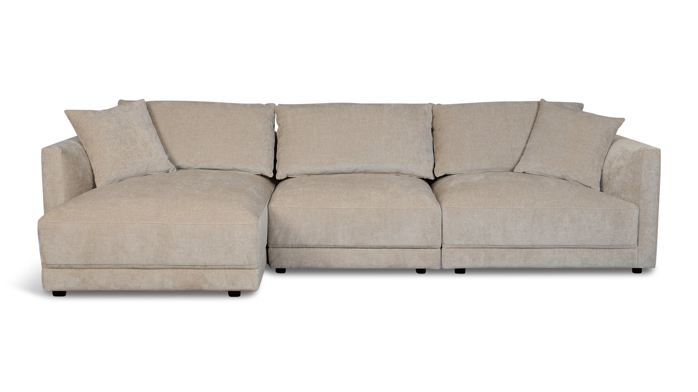 Soft Spot 3-Piece Modular Sectional Left, Cashew