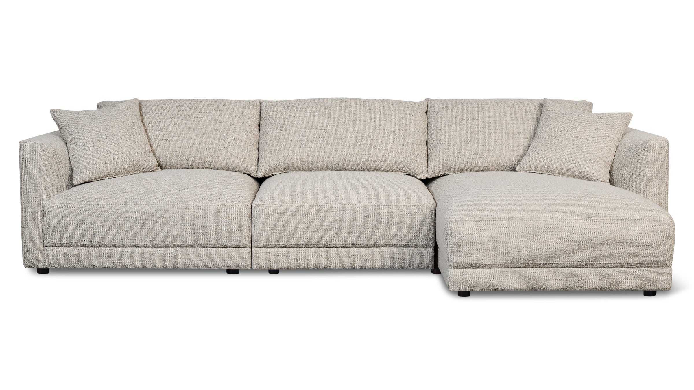 Soft Spot 3-Piece Modular Sectional Right, Oatmeal