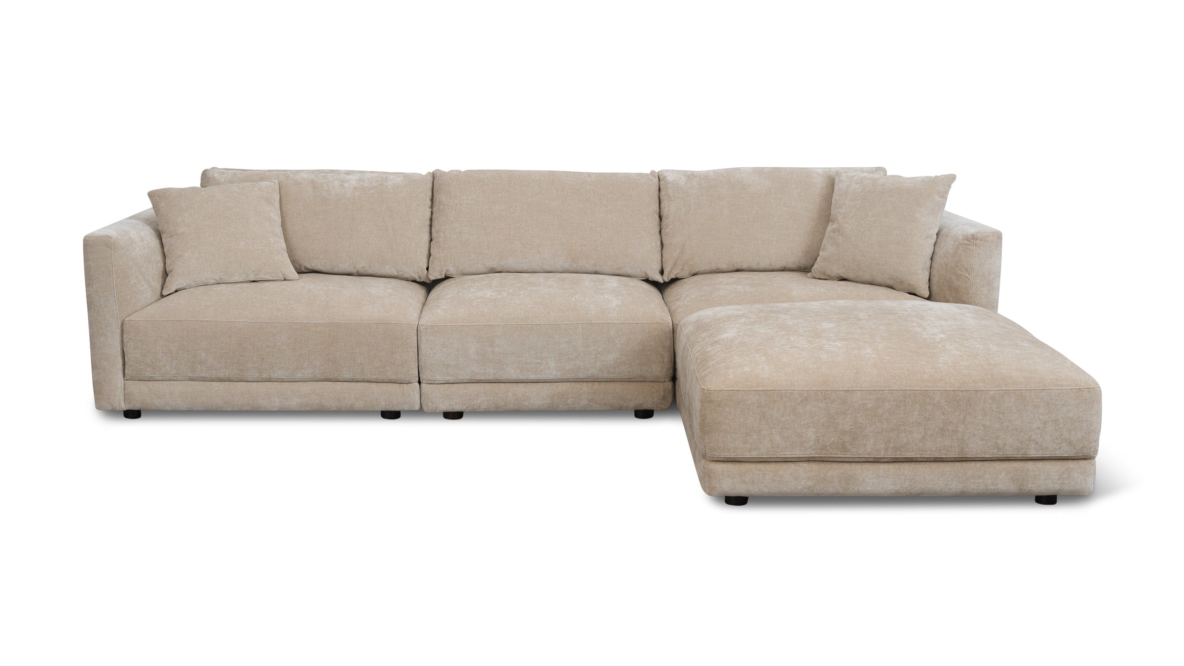 Soft Spot 4-Piece Modular Sectional, Cashew