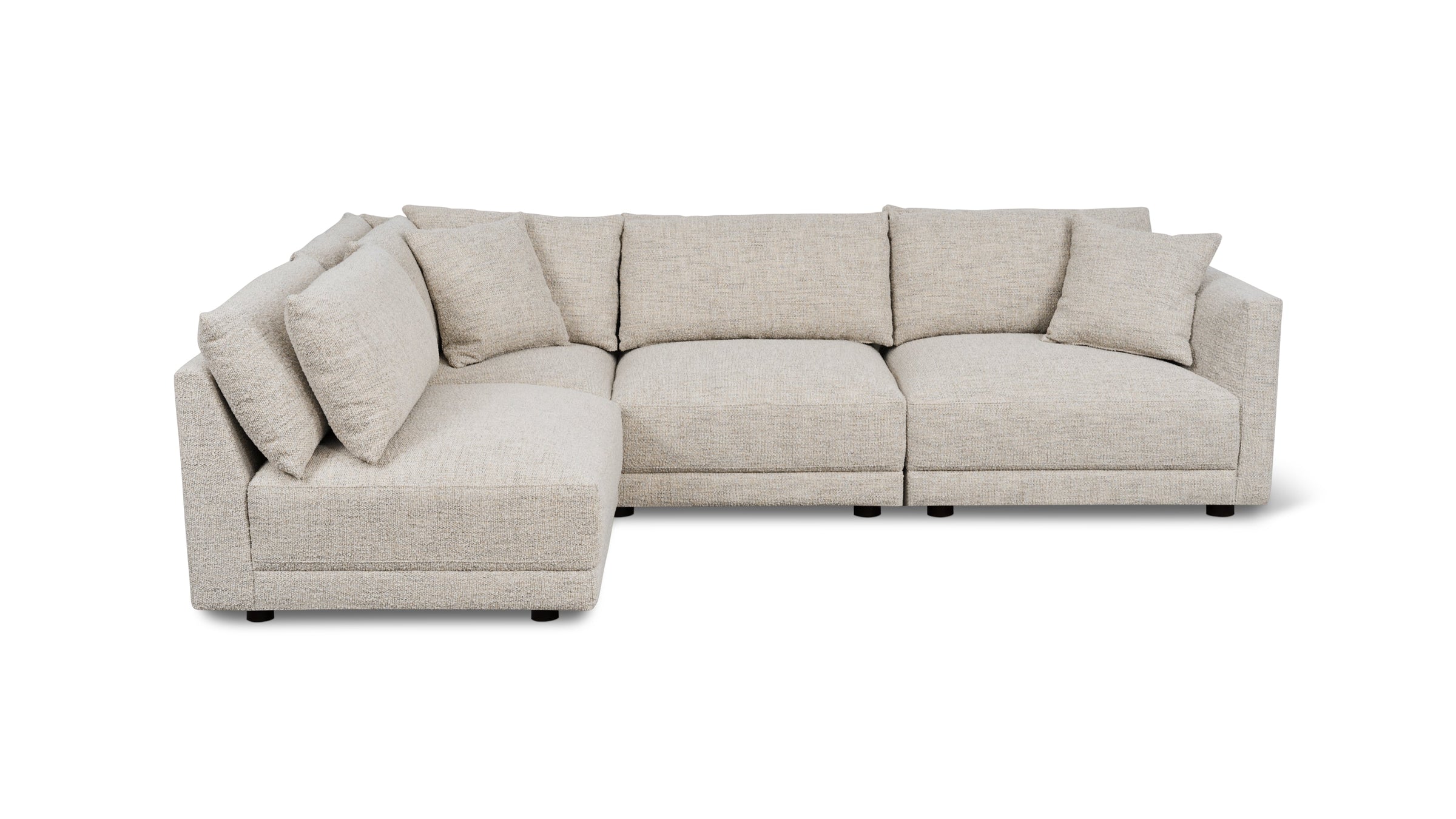 Soft Spot 4-Piece Modular Sectional Left, Oatmeal