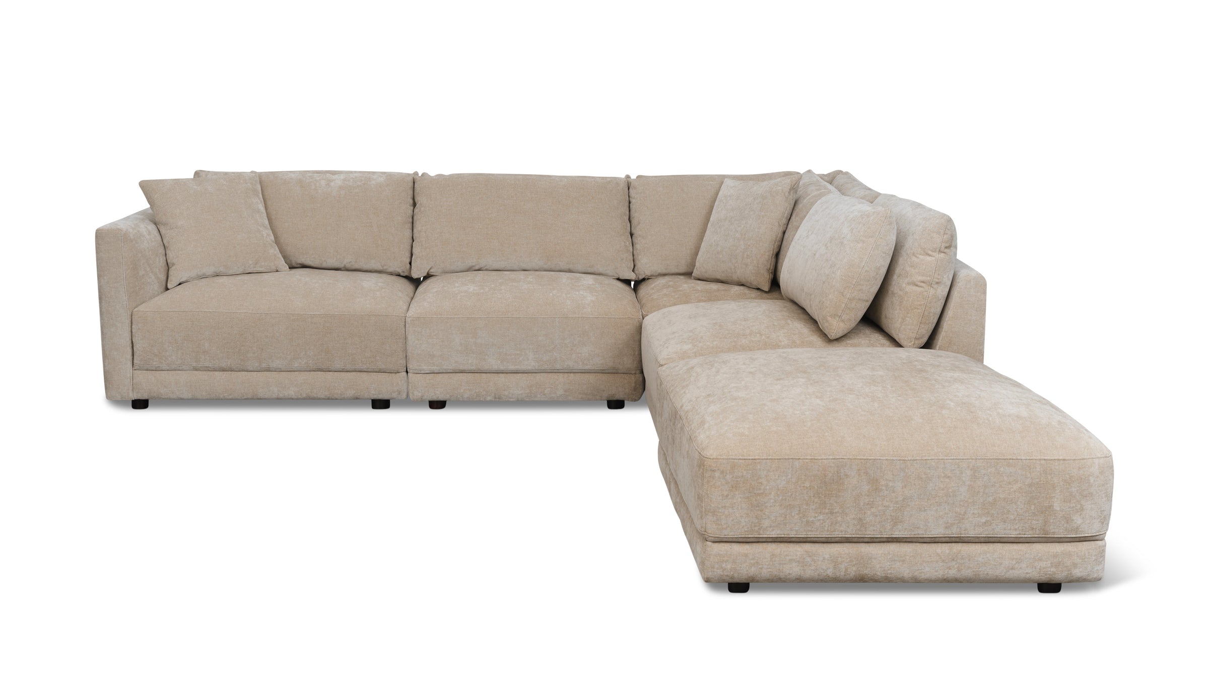Soft Spot 5-Piece Modular Sectional Right, Cashew