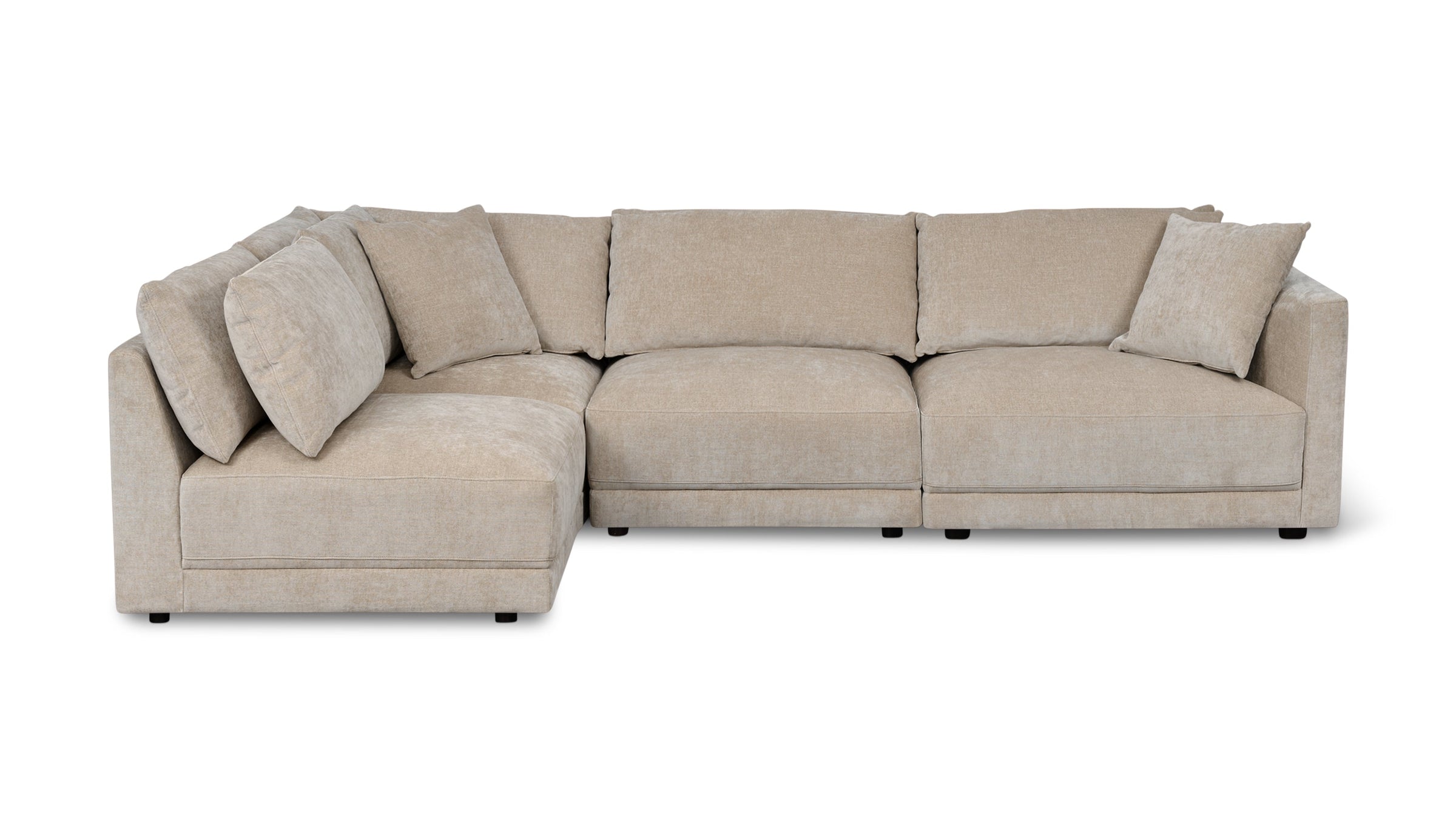 Soft Spot 4-Piece Modular Sectional Left, Cashew